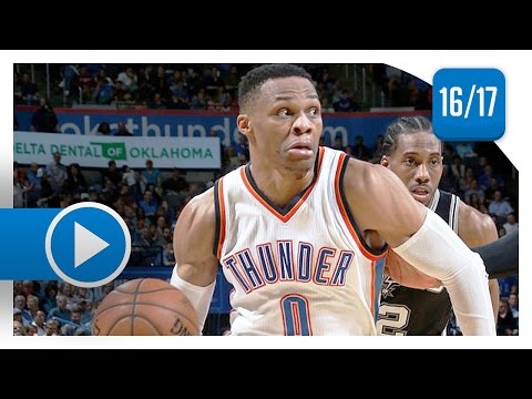 Russell Westbrook Triple-Double Highlights vs Spurs (2017.03.31) - 32 Pts, 15 Reb, 12 Ast