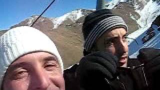 preview picture of video 'Montée en télésiège à Oukaïmden -Maroc- (point culminant 3.273 mètres) le 05/01/2009'