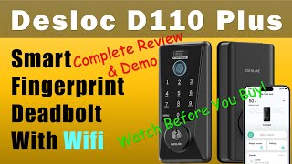 Deslock D110 Plus Smart Fingerprint Deadbolt with Wifi 2025