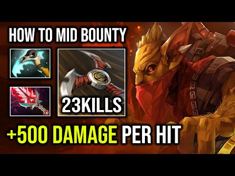 How to Play Mid Bounty with 500 Damage Per Hit Max Jinada Global Roaming Everywhere Dota 2