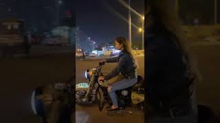 Girl bullet bike riding WhatsApp status video bull