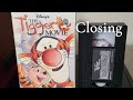 Closing To The Tigger Movie 2000 VHS