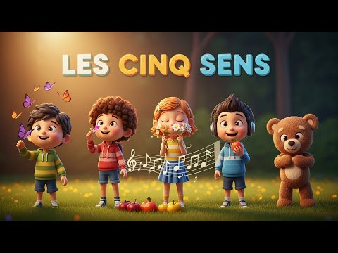 LES CINQ SENS 👃👂👀👅✋ – Comptine pour enfants | Découvrir le corps et les sens en chanson