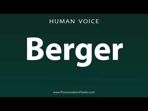 How To Pronounce Berger