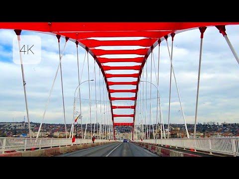 Driving in Romania , Beautiful road to Cernavoda - 4K