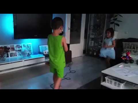 Mila is dancing with hear brother Lazar. Children Beatbox