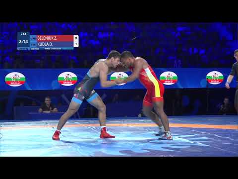 1/2 GR - 87 kg: Z. BELENIUK (UKR) v. D. KUDLA (GER)