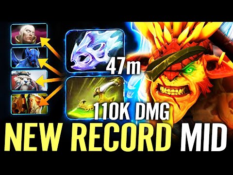 🔥 47 MIN 110.000 DMG NEW RECORD — BristleBack Swift Blink + Moonshard Most Cancer MID Dota 2 Pro
