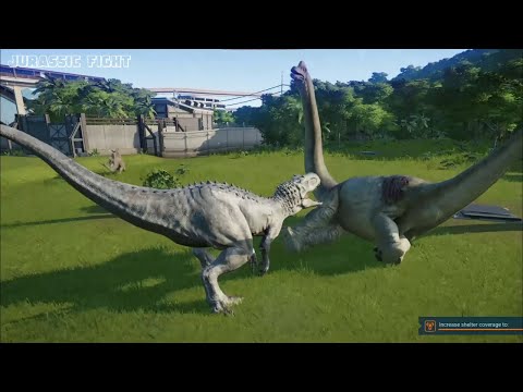Indominus Rex Killing for Sport, Indoraptor, brachiosaurus Killed - Jurassic World Evolution