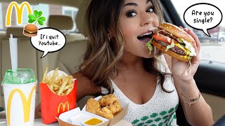 McDonalds Mukbang with Shamrock McFlurry + Q&A