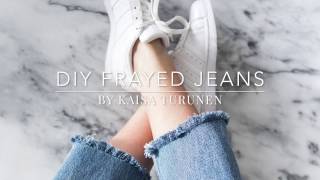 DIY frayed jeans