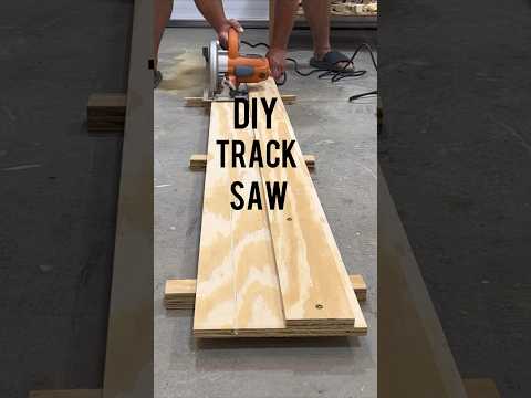 Make your own track saw on a budget! #woodworking #diy #tracksaw