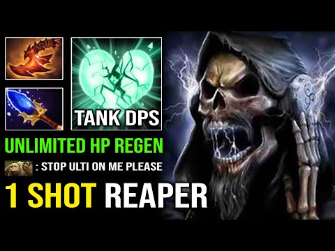 UNLIMITED HP REGEN Super Tank Carry Necrophos | Instant 1 Shot Aghanim Full Strength Build Dota 2