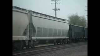 preview picture of video 'csx Q596 northbound Steger il 042912 with waybill BNSF and KCS de mexico units'