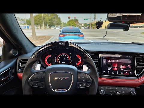 Thumbnail for Pushing a hellcat Durango to the limits. POV drive and drift while racing charger hellcat by video, vide, drift