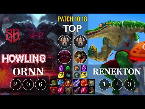 SB Howling Ornn vs Renekton Top - KR Patch 10.18