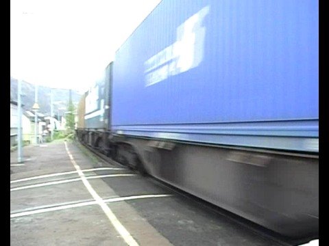 Class 66 with a Freight Train in St. Goarshausen, Germany
