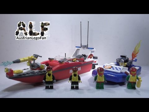 Vidéo LEGO City 60005 : Le bateau des pompiers