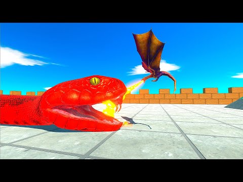 3 LITTLE DRAGONS vs GIANTS - Animal Revolt Battle Simulator