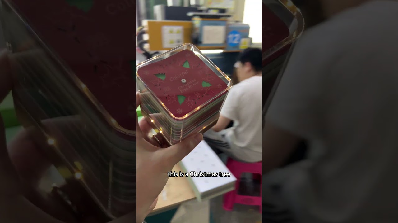 Step by step: assemble & tear this magical 3D Christmas tree memo pad! 🎄 #shorts