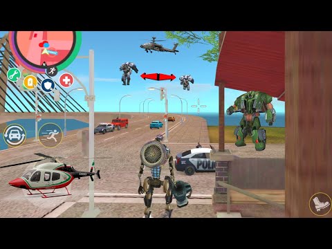 Rope Hero: Vice Town (Transformer Bike Fight Rocket Robot)Bike on Teleport STA - Android Gameplay HD