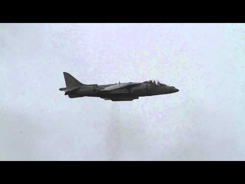 AV-8B Harrier II Plus demo in rain, NAS Oceana 2011 1080p HD