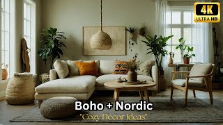 Boho + Nordic Home Makeover Ideas 2025 | Unique Cozy Decor Tips for Every Room