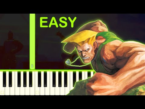 GUILE THEME | STREET FIGHTER 2 - EASY Piano Tutorial