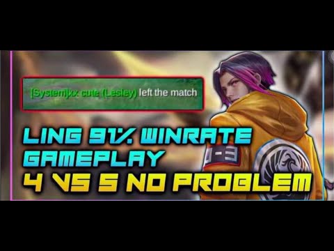 4 vs 5 No problem / Ling 91% Winrate Gameplay