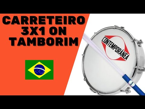 CARRETEIRO 3X1 ON TAMBORIM???????? - BRAZILIAN SAMBA ENREDO - CARRETEIRO 3X1 NO TAMBORIM #shorts