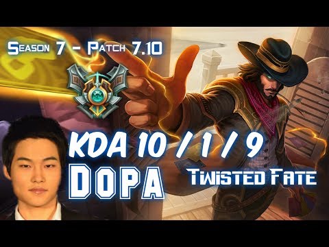 Dopa TWISTED FATE vs CASSIOPEIA Mid - Patch 7.10 KR Ranked