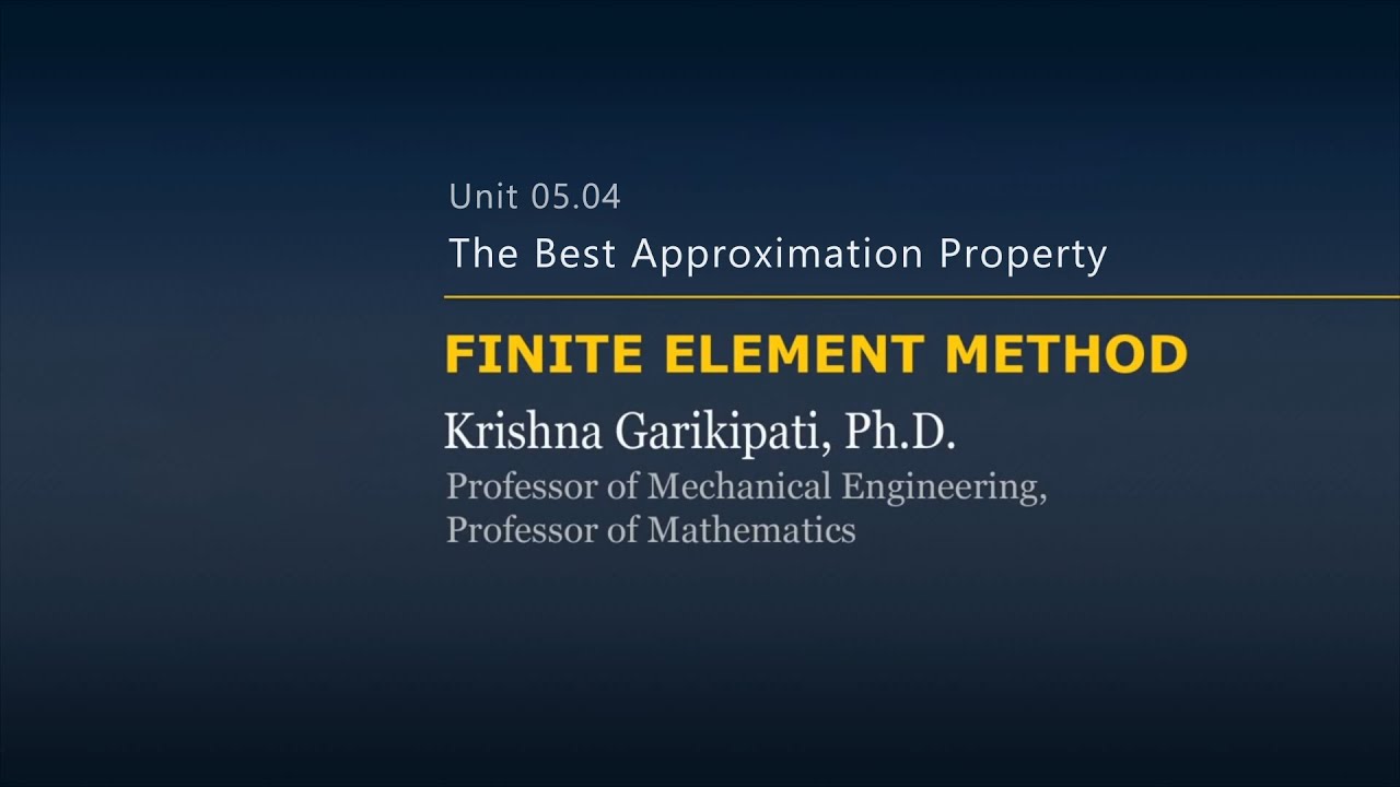 The Best Approximation Property — Lesson 3