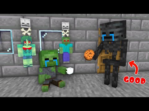 Monster School : Zombie Homeless and Good Wither Skeleton - Minecraft Animation