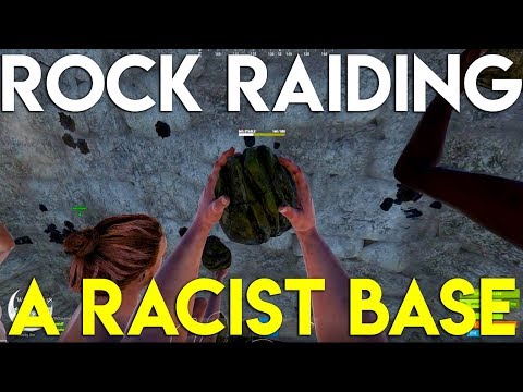 ROCK RAIDING A RACIST BASE FROM THE INSIDE | Vanilla Rust
