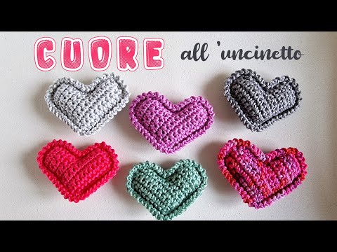 cuore all'uncinetto facile e bello #sanvalentino