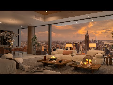 City Sunset Serenade: Jazz Harmony in Your Luxurious Livingroom Oasis ❄️???????? Luxury Livingroom