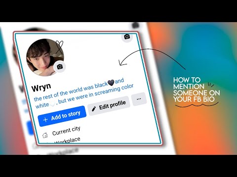 how to mention someone on your facebook bio