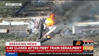 I-40 closed after train derails near Arizona-New Mexico border