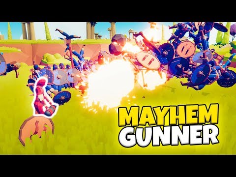 MAYHEM GUNNER VS EVERY FACTION | TABS MODDED GAMEPLAY