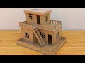 How To Beautiful House With Cardboard DIY Miniature Cardboard House Making For School Project