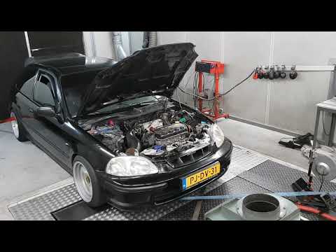 Dolf Dyno Tuned Honda Civic EK3 D15Z6/D16Y8 Comp Cams Stage 2 Dyno Run 1
