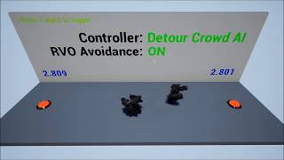 Detour Crowd AI Controller and RVO Avoidance Comparison