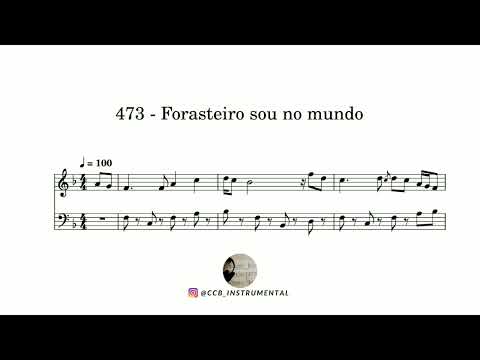 Partitura Tocata | Forasteiro sou no mundo - Para instrumentos em Sib maior