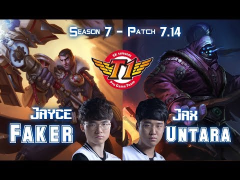 SKT T1 Faker JAYCE vs SKT T1 Untara JAX Top - Patch 7.14 KR Ranked