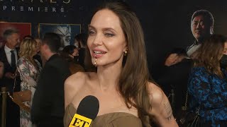 Angelina Jolie on How Her Kids REALLY Feel About Her Eternals Look (Exclusive) video