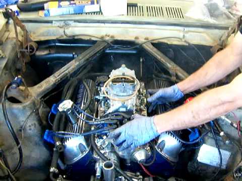 David's custom Ford 302, first fire/ 66 Mustang