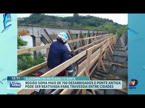 Enchentes deixam mais de 700 desabrigados no Planalto Norte de Santa Catarina