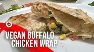 Spicy Vegan Buffalo Chicken Wrap | Easy, Healthy, and Delicious!