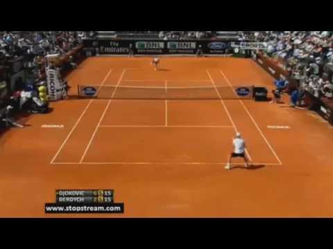 Novak Djokovic vs Tomas Berdych Match Point  & HIGHLIGHTS ATP ROME 2013 [HD]