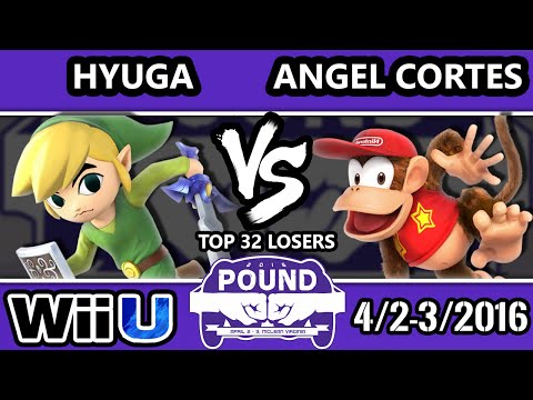 Pound 2016 - Angel Cortes (Diddy Kong) Vs. Hyuga (Toon Link) - Pools Round 2 - Smash Wii U